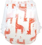 Honest Company Disposable Diaper with orange giraffe print