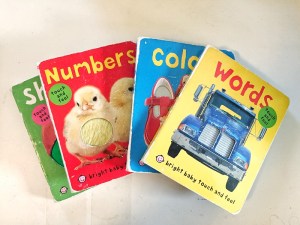 Bright Baby Touch and Feel books set of four shown fanned out