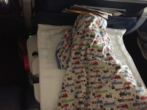 JetKids BedBox set up during flight