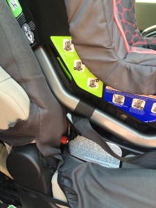 Latch Anchor attaching Britax Marathon convertible car seat to vehicle