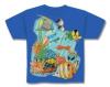 Wild Things Snap On Shirt in blue with sea life theme and tropical fish