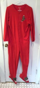 Sock monkey red footed pajamas for adults by Nick and Nora