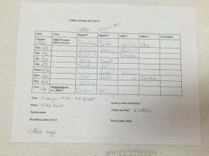 parent sign up sheet