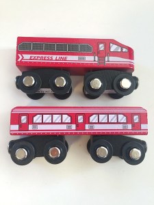 Express line wooden train in red from target