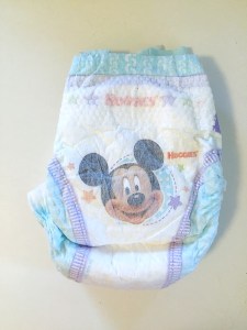 A huggies disposable diaper