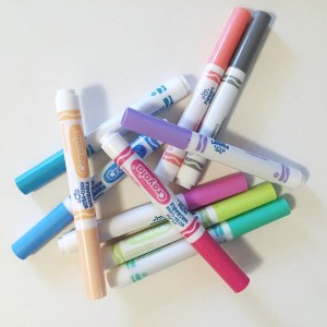 Crayola ultra clean washable markers 10 count in tropical colors in pile