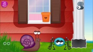Itsy bitsy spider interactive book app by duck duck moose screen shot of opening scene