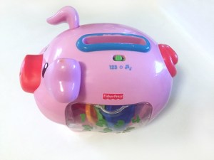 Piggy bank toy from fisher price laugh and learn