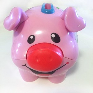 Fisher price laugh and learn piggy bank from the front