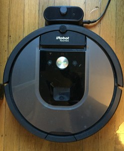 iRobot Roomba parked on charging base station