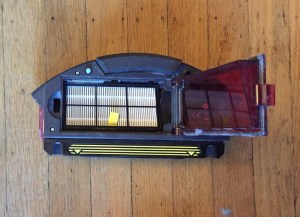 Roomba filter inside collection tray