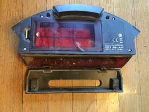 Roomba's collection tray opened