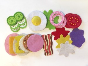Melissa and doug felt pieces from sandwich set