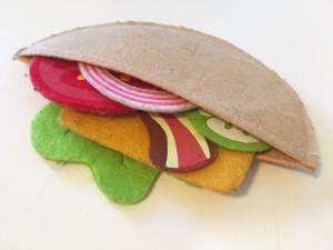 Pita pocket made from melissa and doug felt food sandwich set