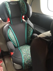 Graco TurboBooster highback to backless booster car seat in mosaic pattern