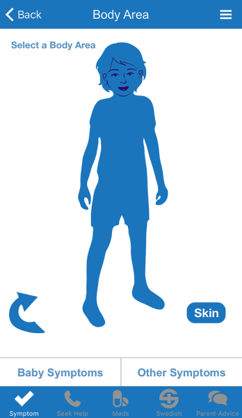 body area index from swedish kids health app