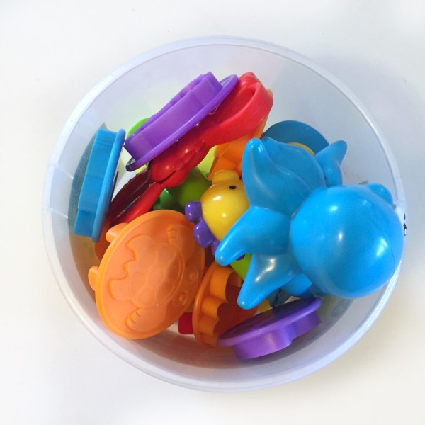 Play Doh toys stored in included bucket