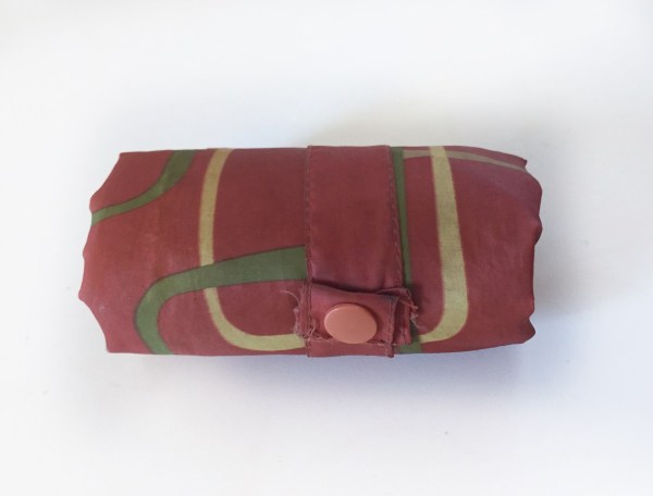 Envirosax sack rolled down to compact size