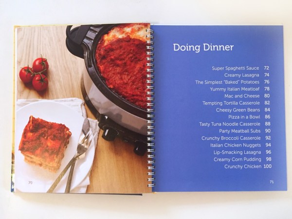 Dinner recipe list from Fix it and forget it slow cooker kids cookbook