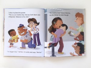 Page spread from babies come from airports book