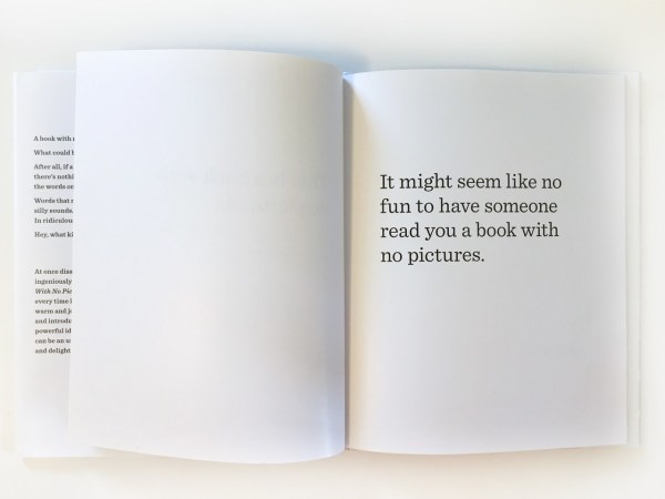 Book With No Pictures black text on white page