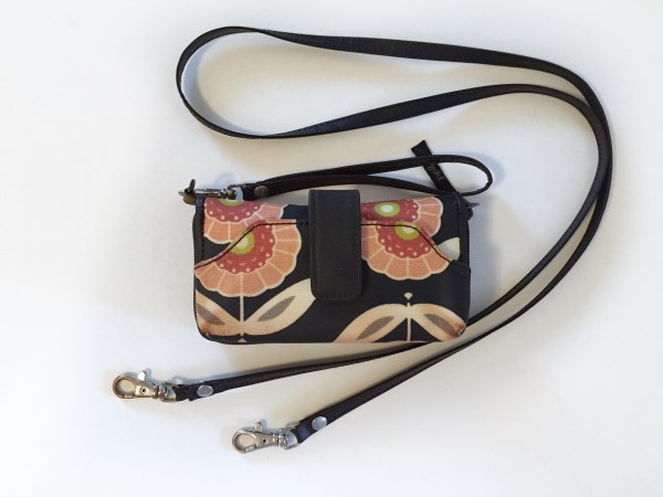 Whereabouts Wallet by PPB with removable wristlet and long shoulder strap