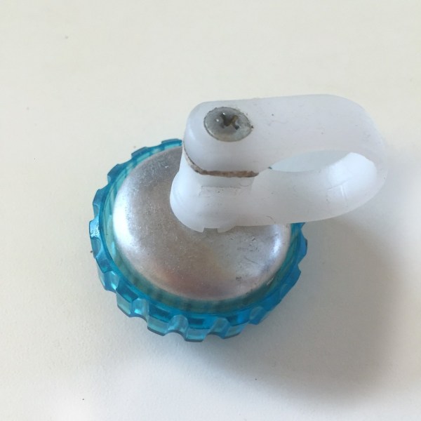 underside of twist type bicycle bell