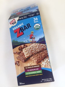 Box of 36 Clif Z Bars variety pack chocolate brownie, chocolate chip, and iced oatmeal cookie