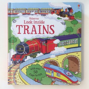 Look Inside Trains flap to lift book for kids