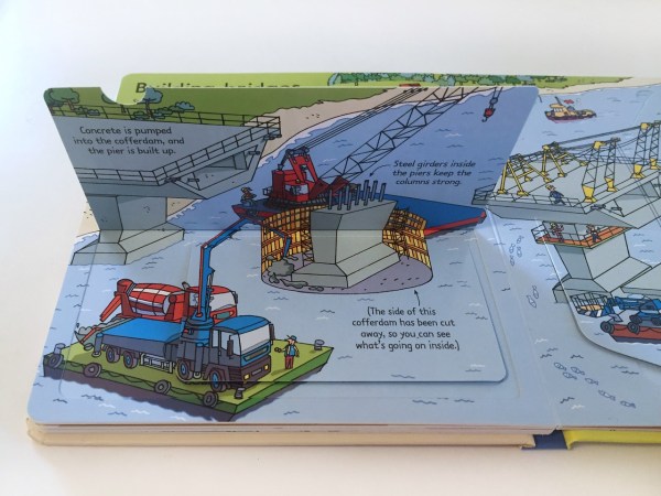 Flap underneath a flap in Usborne Look Inside Construction Site book