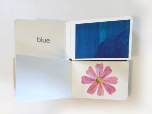 Inside split pages of My Very First Book of Colors by Eric Carle