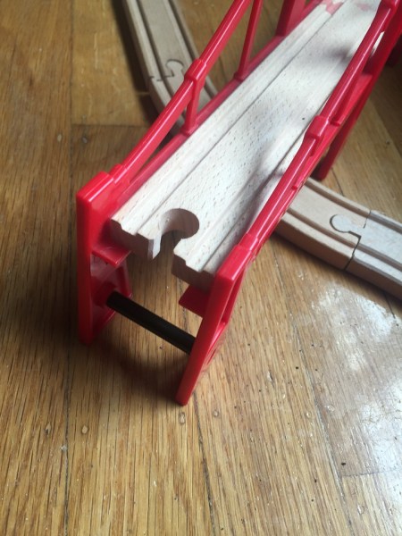 End connection of Brio suspension bridge