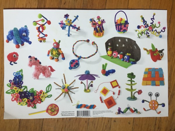 Packaging from Kid Made Modern art kit smarts and crafts crazy case