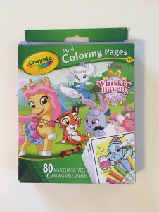Crayola Whisker Haven mini coloring pages book with sheets and six mini markers