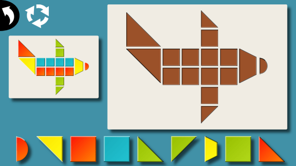 Tangram Mania by Bacarox airplane puzzle screenshot
