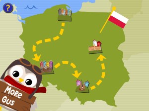 Gus on the Go Polish map screen shot