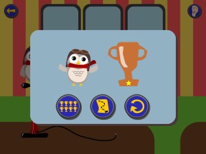Gus on the Go trophy screen