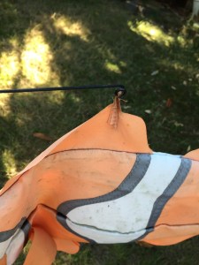 Clownfish windsock hook on fin