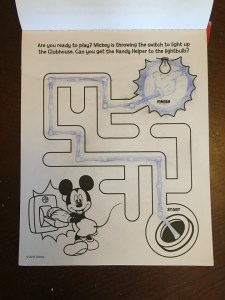 Maze inside Mickey Mouse Imagine Ink activity book