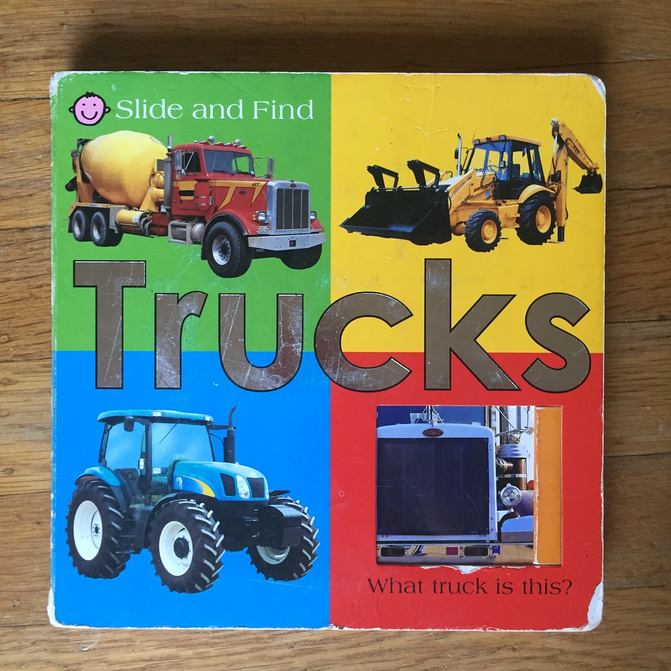Slide and find trucks board book Roger Priddy bright baby books