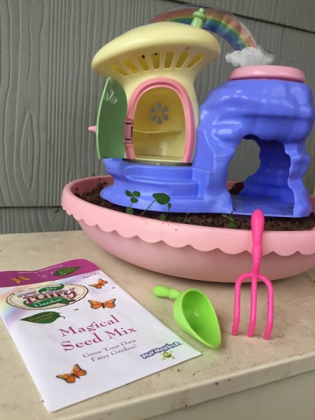 My Fairy Garden Unicorn Paradise child's gardening set with seeds tools and figurines