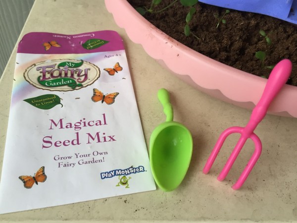 My fairy garden unicorn paradise magical seed mix packet and tiny gardening tools