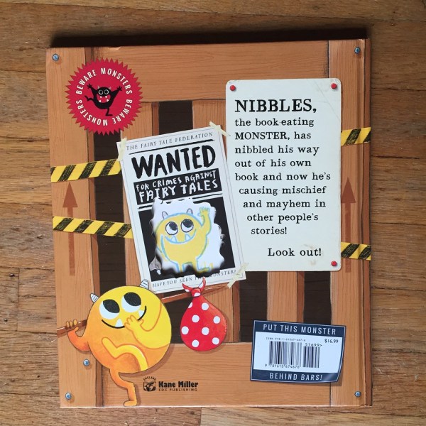 Nibbles the book monster back of book