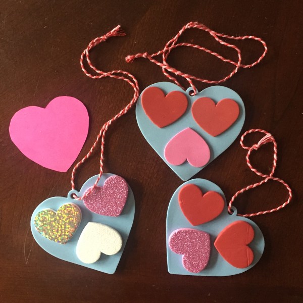 Kid made valentines heart shaped crafts easy
