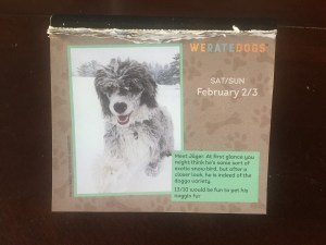 We Rate Dogs calendar Jager dog photo and caption