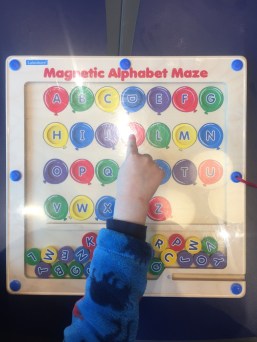 Lakeshore Learning Magnetic Alphabet Maze colored balloons match to letters