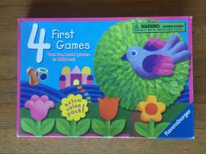 Four First Games box from Ravensburger kid games