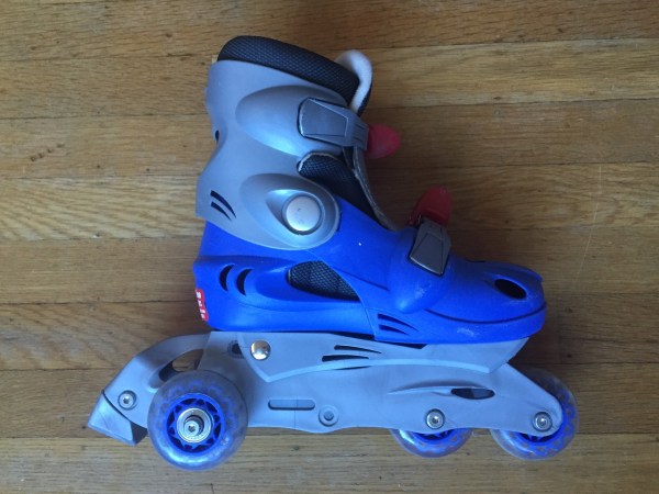 Roller blades inline skates blue and gray boys kids adjustable combo set Chicago