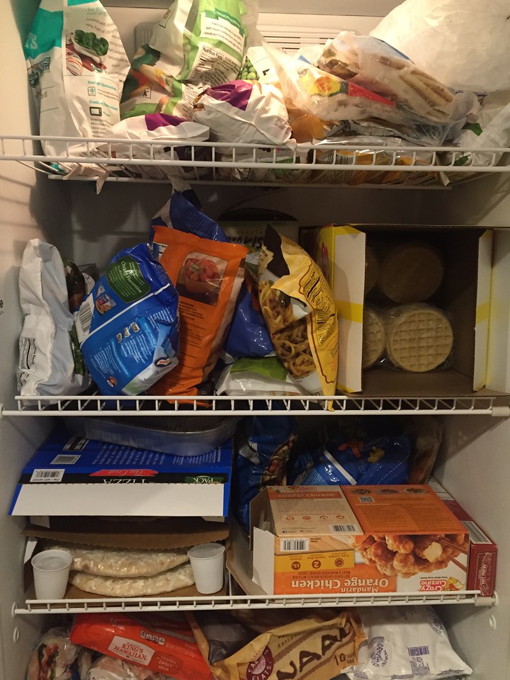 Inside family freezer meals and other frozen items