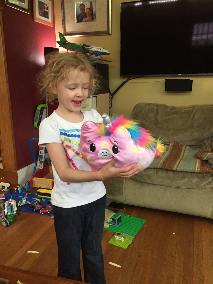 Pimki Pops Jelly Dreams Light Up Unicorn pink stuffed animal glows